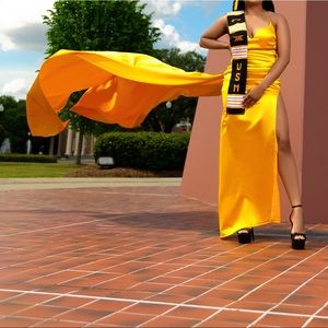 Custom made silk dress